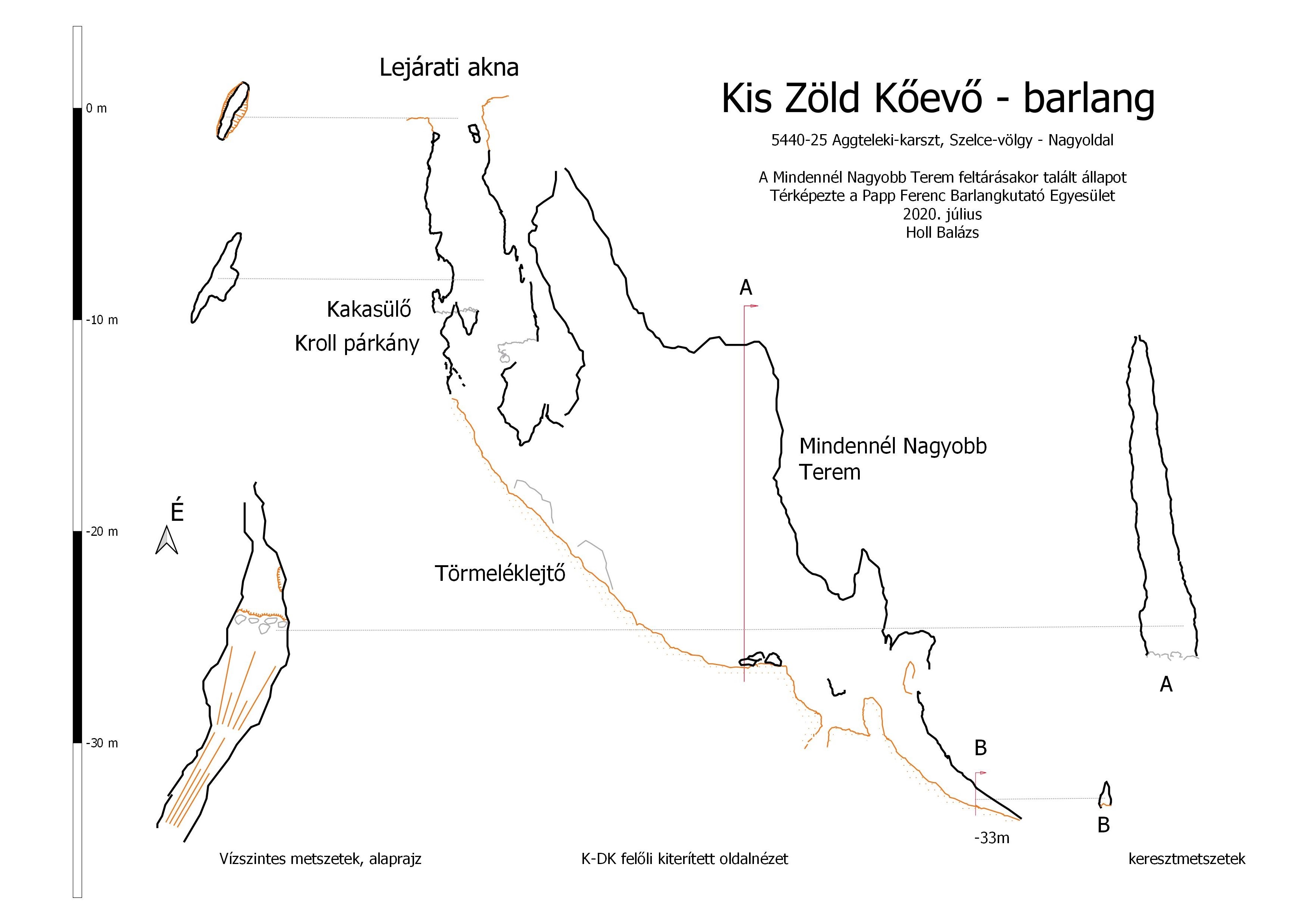 Zöld Kőevő-barlang térkép 2020